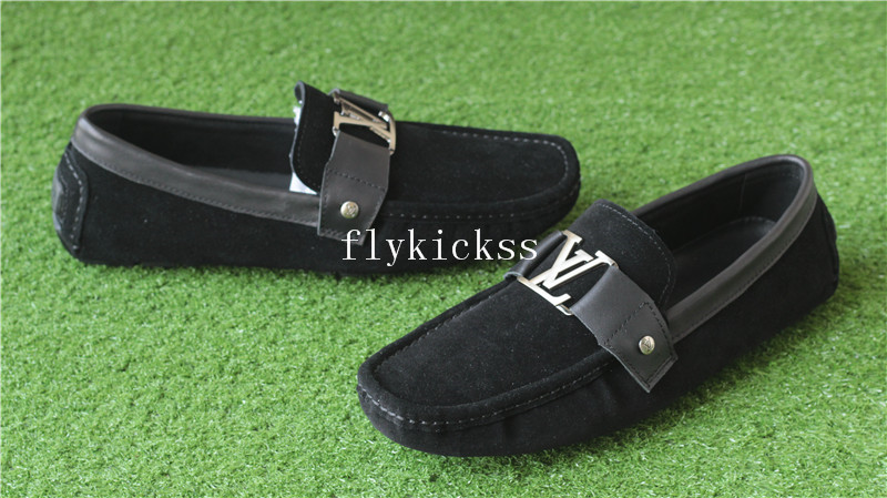 LVS Shoes Black Suede